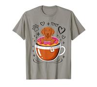Coffee Hungarian Vizsla Donut Magyar Vizslas Camiseta