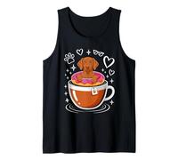 Coffee Hungarian Vizsla Donut Magyar Vizslas Camiseta sin Mangas