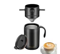Coffee Insulated Travel Mug, Leak Proof Travel Taza, 15 x 15 x 10 cm, Reutilizable Portable Doble Wall, Drinkware Accessories, Vacuum Thermal Bottle or Camping, Car, Café