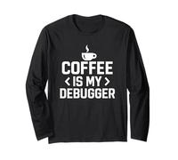 Coffee Is My Debugger Programmer Motivational Coding Lover Manga Larga