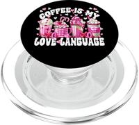 Coffee Is My Love Funny Language For Women Valentines Latte PopSockets PopGrip para MagSafe