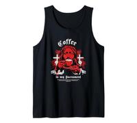 Coffee is my Sacrament - Popular café Iglesia con Texto en alemán Camiseta sin Mangas