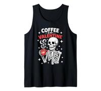 Coffee Is My Valentine Funny Skeleton Coffee Lover Camiseta sin Mangas