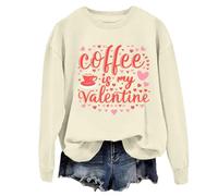Coffee Is My Valentine - Sudadera y sudadera con capucha retro de corazón para amantes del café, camisas de San Valentín para mujeres y hombres, Khika, XL