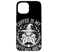 Coffee Is My Witches Brew Witchy Vibe Café de Halloween Carcasa para iPhone 15