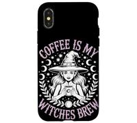 Coffee Is My Witches Brew Witchy Vibe Café de Halloween Carcasa para iPhone X/XS