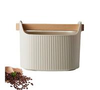 Coffee Knock Box - Contenedor de descarga de gran capacidad | Contenedor de café molido con barra extraíble | Contenedor antideslizante para café molido en casa, oficina, cafeterías, accesorios para