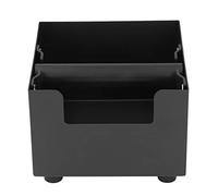 Coffee Knock Box Ground Waste Bin Container Stainless Steel Drawer Type Small Square Black