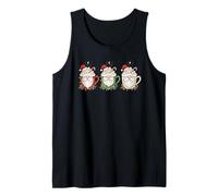 Coffee Latte Coffee Christmas GNOME Lights Lazy Last Minute Camiseta sin Mangas