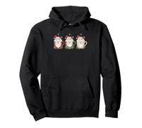 Coffee Latte Coffee Christmas GNOME Lights Lazy Last Minute Sudadera con Capucha