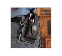 (Coffee) Leather Mobile Phone Belt Bag Multifunctional Phone Bag Gifts For Husband Son Father/YY