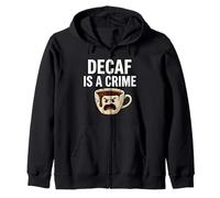 Coffee Lover Decaf Is A Crime Funny Caffeine Addict Sudadera con Capucha