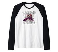 Coffee Lover Espresso Skull Decaf Is A Crime Camiseta Manga Raglan