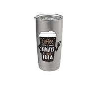 Coffee Lover Gift Espresso Latte Art Cafe Black Vaso térmico de acero inoxidable de doble pared