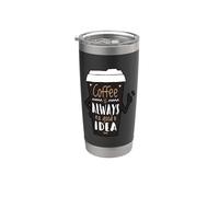 Coffee Lover Gift Espresso Latte Art Cafe Black Vaso térmico de acero inoxidable de doble pared
