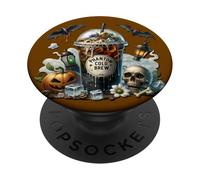 Coffee Lover Graphic For Mom & Dad Spooky Coffee Halloween PopSockets PopGrip Adhesivo