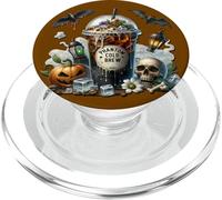 Coffee Lover Graphic For Mom & Dad Spooky Coffee Halloween PopSockets PopGrip para MagSafe