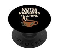 Coffee Lover Kindness Club Mensaje Positivo Cafeína Gráfico PopSockets PopGrip Adhesivo