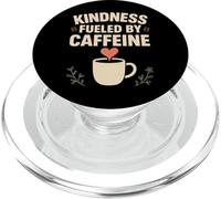 Coffee Lover Kindness Club Mensaje Positivo Cafeína Gráfico PopSockets PopGrip para MagSafe