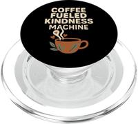 Coffee Lover Kindness Club Mensaje Positivo Cafeína Gráfico PopSockets PopGrip para MagSafe