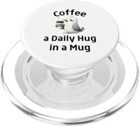 Coffee Lovers Daily Hug In A Mug Cansado Looking Seagull PopSockets PopGrip para MagSafe