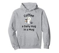 Coffee Lovers Daily Hug In A Mug Cansado Looking Seagull Sudadera con Capucha