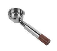 Coffee Machine Bottomless Portafilter,Compatible For IKAPE,Openwork Bottomless Portafilter,Stainless Steel And Walnut Espresso Handle,54/58mm High Extraction Precision Basket(54mm Silver)