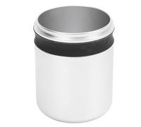 Coffee Machine Dosing Cup Aluminum Alloy Reduce Waste Wide Mouth Easy to Use Coffee Powder Cup for Portafilters (51mm 53mm Anillo de Goma Negro)