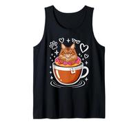 Coffee Maine Coon American Longhair Donut Camiseta sin Mangas