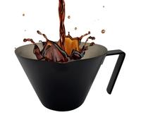 Coffee Measuring Cup, Measurement Beaker, 3.54x2.99 inches, Stainless Steel Pitcher, Heat-Resistant Design, Triple Scale with Handle and Double Spout, for Baking, Cooking