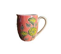 Coffee Milk Pitcher Olla colorida for salsa de boca puntiaguda, jarra de leche de café pintada a mano de cerámica con asa for salsas, aderezos y crema
