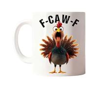 Coffee Mug | 350ML Chicken Cup | Novelty Ceramic F-Caw-F Rooster Tea Cups for Halloween Holiday Thanksgiving Christmas Birthday Fall Autumn Party Home Kitchen Women Men Coworkers