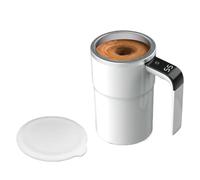 Coffee Mug, Auto Stirring Feature, Magnetic Mixing Technology, Rechargeable Design, Hot Beverage Cup for Offices, Travel, Home, Milk Tea, Chocolate, and Daily Use, 5.43x3.14 inches