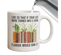Coffee Mug, Book Lovers, Novelty Ceramic, Capacity, Dishwasher Safe, White Color, Perfect for Hot or Cold Drinks, Home, Kitchen, Readers, Librarians, Teachers, Friends