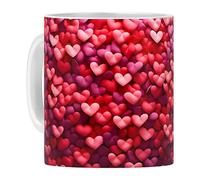 Coffee Mug Ceramic Heart, Valentine Mug, 3.74x3.15 Inches, 350ml Italian Coffee Love Cup for Tea, Romantic Drinkware for Holiday Desk Decor, Couples Celebration, Boyfriend Girlfriend