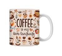 Coffee Mug, Ceramic Mug, 350ml Coffee Mug, Breakfast Milk Mug, 350ml Coffee Theme Ceramic Mug, Perfect for Coffee, Tea, and Hot Chocolate for Home or Offices Ceramic with a Phrase for Coffee