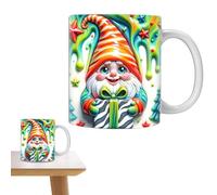 Coffee Mug - Christmas Mug | Gnome Mug | Ceramic Garden Mug With Colorful Gnomes Christmas Gnome Mug For Cool Birthday Mug Coffee Cup For Mom, Best Friend & Co-worker