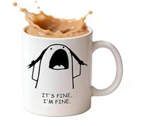 Coffee Mug Funny - 11oz Ceramic Milk Cup,Funny Breakfast Cup | For Juice Drinks Men Friends Home Office Kitchen Restaurant Hotel Birthday
