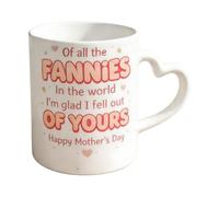 Coffee Mug - Heart Shaped Handle Ceramic Cup with Message, Daughter Son Gift Mug with Stylish Design and Comfortable Grip, Ideal for Home Kitchen Hotel Apartment Party Tea Milk Water and Juice