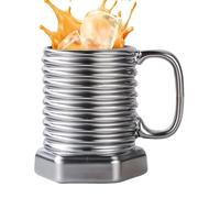 Coffee Mug - Spiral Hexagonal Mugs, 380ml Screw Design Beverage Drinkware Cups, Industrial Style Hexagonal Mug | For Cappuccino Milk Cocoa Wine Juice Beer Kitchen Cafe Restaurant Home Birthday