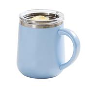 Coffee Mugs - Travel Cup, 13.2x11.1cm Coffee Cups for Hot & Cold Drinks, Stainless Steel Tumbler Cup with Sliding Lid & Handle, Travel Mug, Thermal Bottle for Home Workplace Outdoor