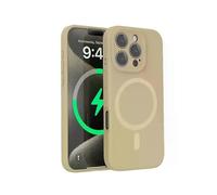 (coffee)NEW Silicone Case With Magsafe For Iphone 16 Pro Max Phone Case Liquid Silicone Lens Protection Strong Magnetic Mobile Phone Cases