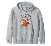 Coffee Norwegian Forest Cat Donut Sudadera con Capucha