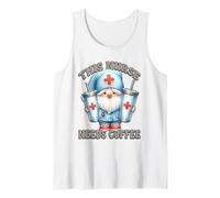 Coffee Nurse GNOME Graphic For Women For Work Funny Saying Camiseta sin Mangas