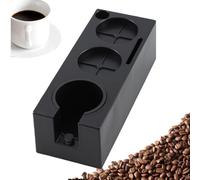 Coffee Organizer Stand - Brewing Accessory Rack for Arranging | Solid Mahogany Texture plus Silicone Grip Feet & Level Pressing for Dorm, Kitchen, Apartment and Bistro