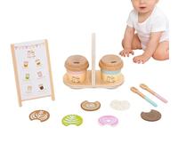 Coffee Playset Wooden Realistic Pretend Food, Kids Pretend Play Coffee Toy - for Preschool Age 2 and Up Boys Girls Party Birthday Christmas