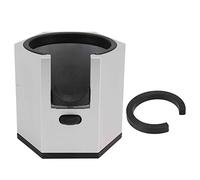 Coffee Portafilter Holder Stand Organizer Premium Aluminum Alloy Adjustable Height Knob Non Slip Base Removable Bracket Cover for Restaurants Cafes Homes Kitchens (Plata)