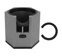 Coffee Portafilter Holder Stand Organizer Premium Aluminum Alloy Adjustable Height Knob Non Slip Base Removable Bracket Cover for Restaurants Cafes Homes Kitchens (Negra)