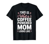 Coffee Powered Mom Cute Tired Mothers Day Heart Toddler Baby Camiseta