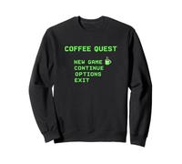 Coffee Quest Barista Gaming Funny Retro 8 bit Cafeína Sudadera